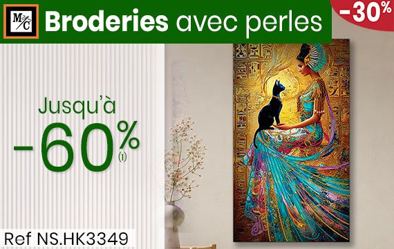 Broderies avec perles