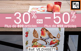 Linge de table et supports à broder