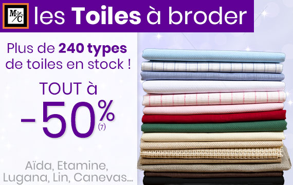 Les toiles à broder