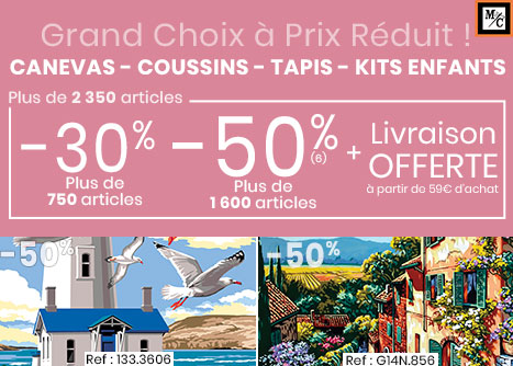 Selection canevas, coussins, tapis, ...