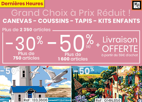 Selection canevas, coussins, tapis, ...