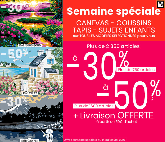 Semaine spéciale canevas, coussins,...
