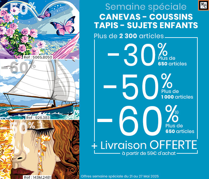 Semaine spéciale canevas, coussins,...