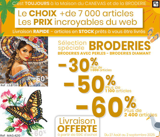 Broderies, broderies avec perles, broderies Diamant