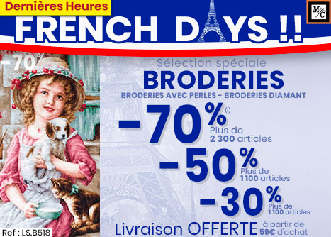 Broderies, perles et Diamant