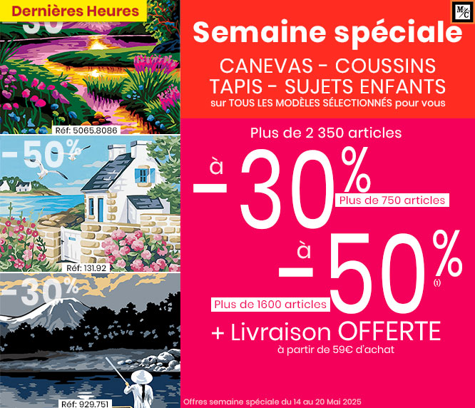 Semaine spéciale canevas, coussins,...