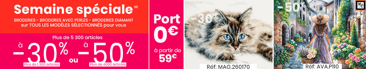 Semaine spéciale broderies Semaine spéciale broderies