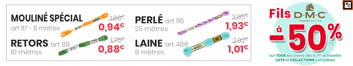 Offre spéciale sur les fils à broder DMC