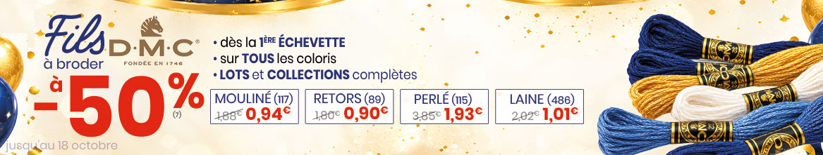 Offre spéciale sur les fils à broder DMC Offre spéciale sur les fils à broder DMC
