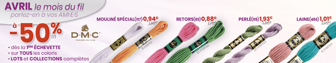 Offre spéciale sur les fils à broder DMC