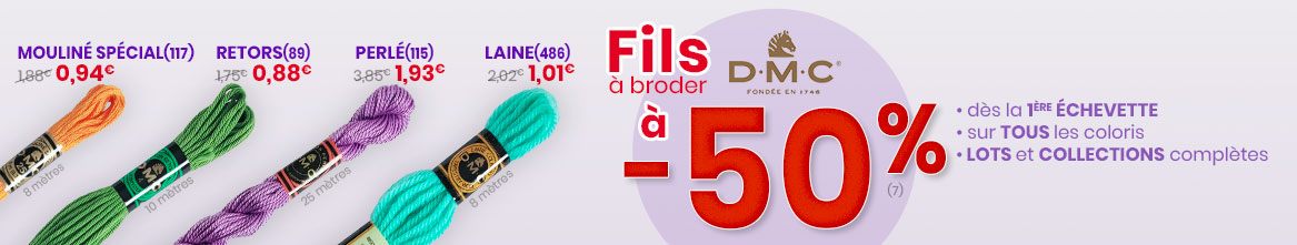 Offre spéciale sur les fils à broder DMC
