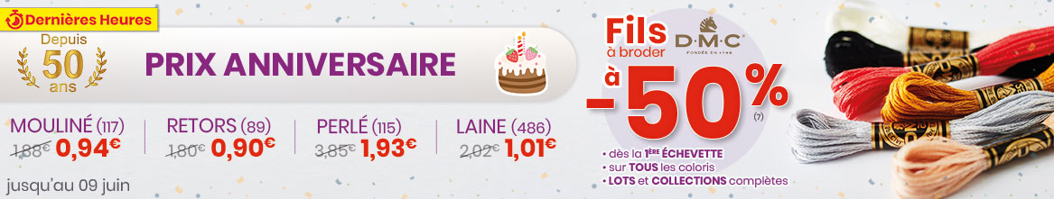 Offre spéciale sur les fils à broder DMC Offre spéciale sur les fils à broder DMC