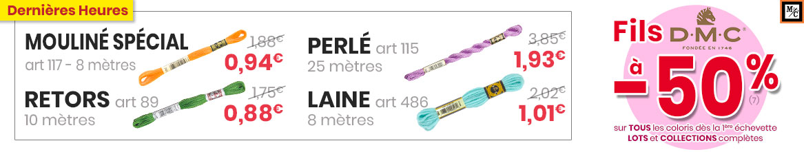 Offre spéciale sur les fils à broder DMC
