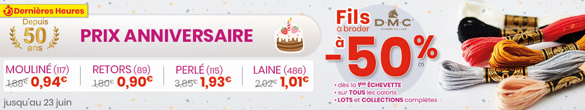 Offre spéciale sur les fils à broder DMC Offre spéciale sur les fils à broder DMC