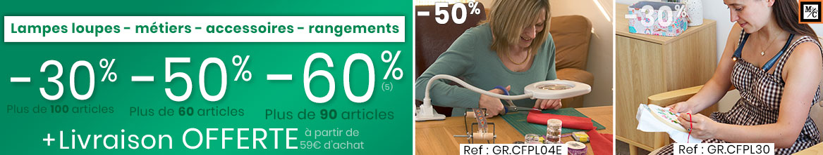 Lampes, loupes, métiers, accessoires, ... Lampes, loupes, métiers, accessoires, ...