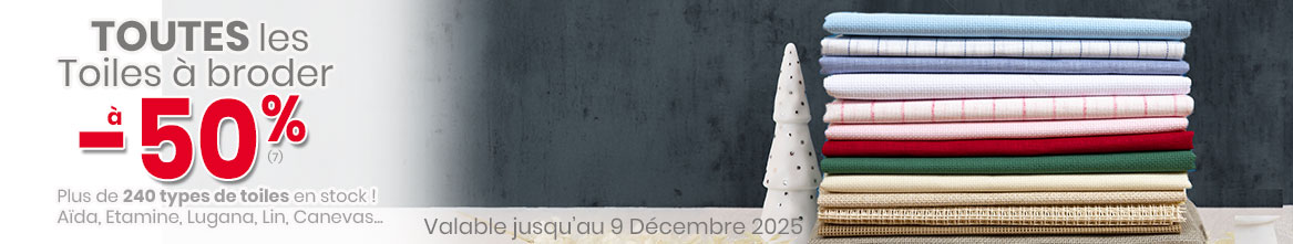 Offre spéciale Toiles à broder (en coupon ou au mètre)