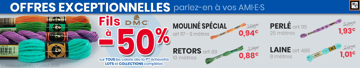 Offre spéciale sur les fils à broder DMC Offre spéciale sur les fils à broder DMC