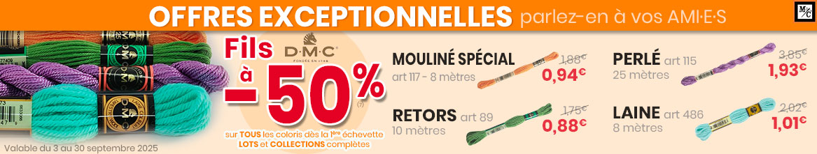 Offre spéciale sur les fils à broder DMC