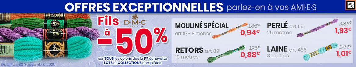 Offre spéciale sur les fils à broder DMC