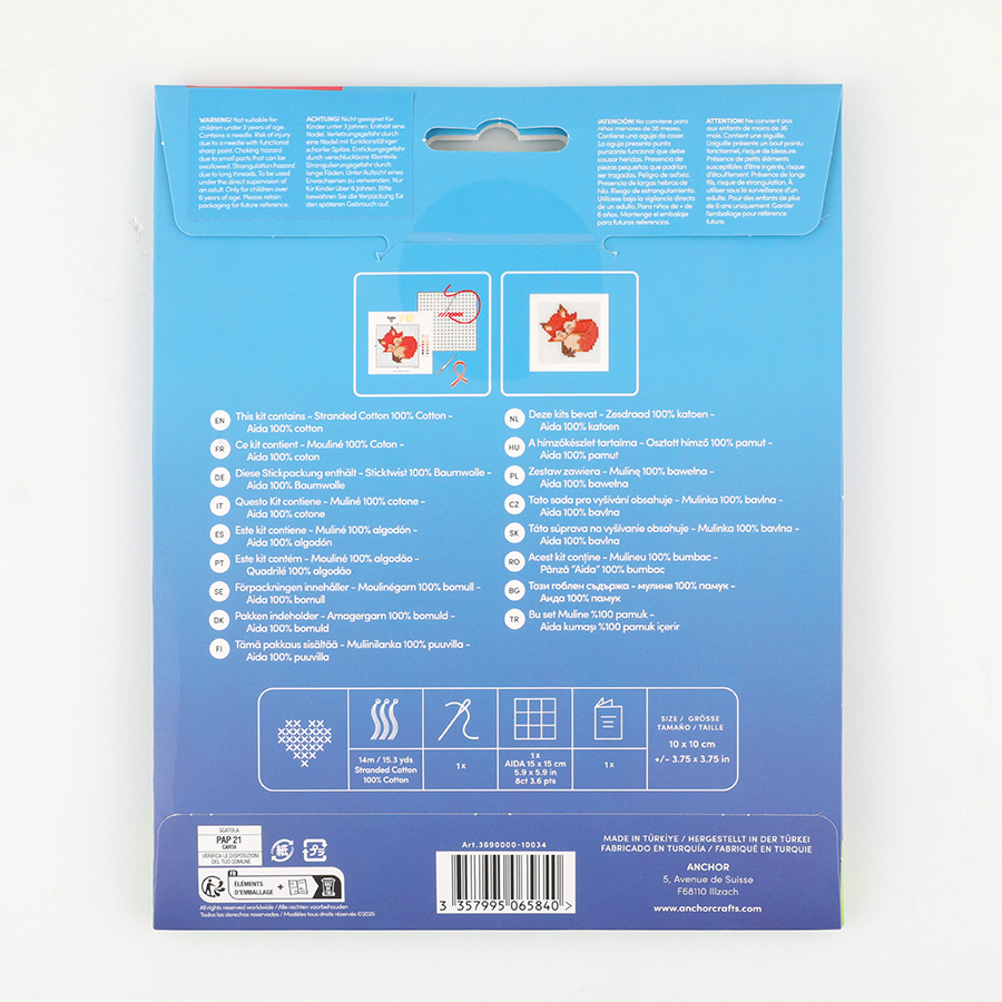 Kit Broderie Point De Croix Débutant Jardin De Princesse - Canevas 11CT 40x50 Cm Imprimé, Fils Et Aiguille Inclus