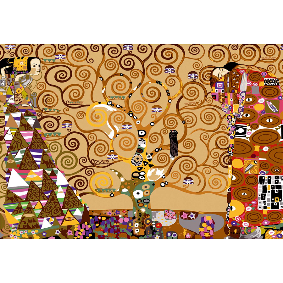 Arbre de vie Klimt inspiration peintures murales images XXL toile canevas l-c-0002-b-f