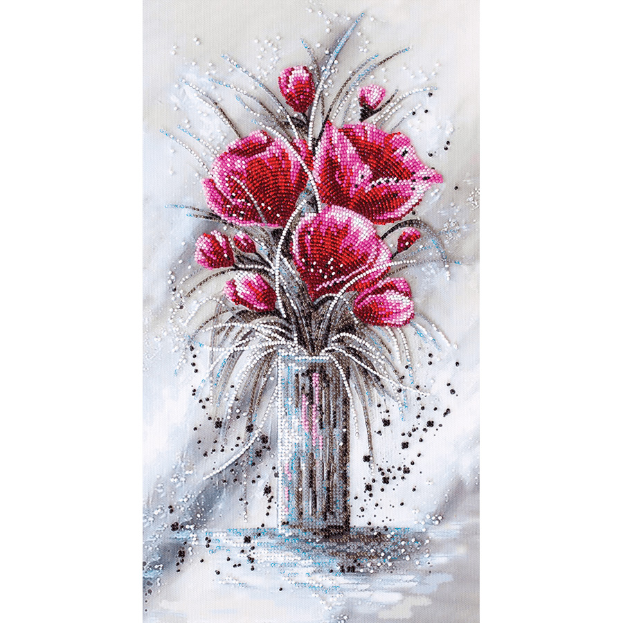 洋書Fleurs perlées Perles & point de croix Fleurs perlées : Perles