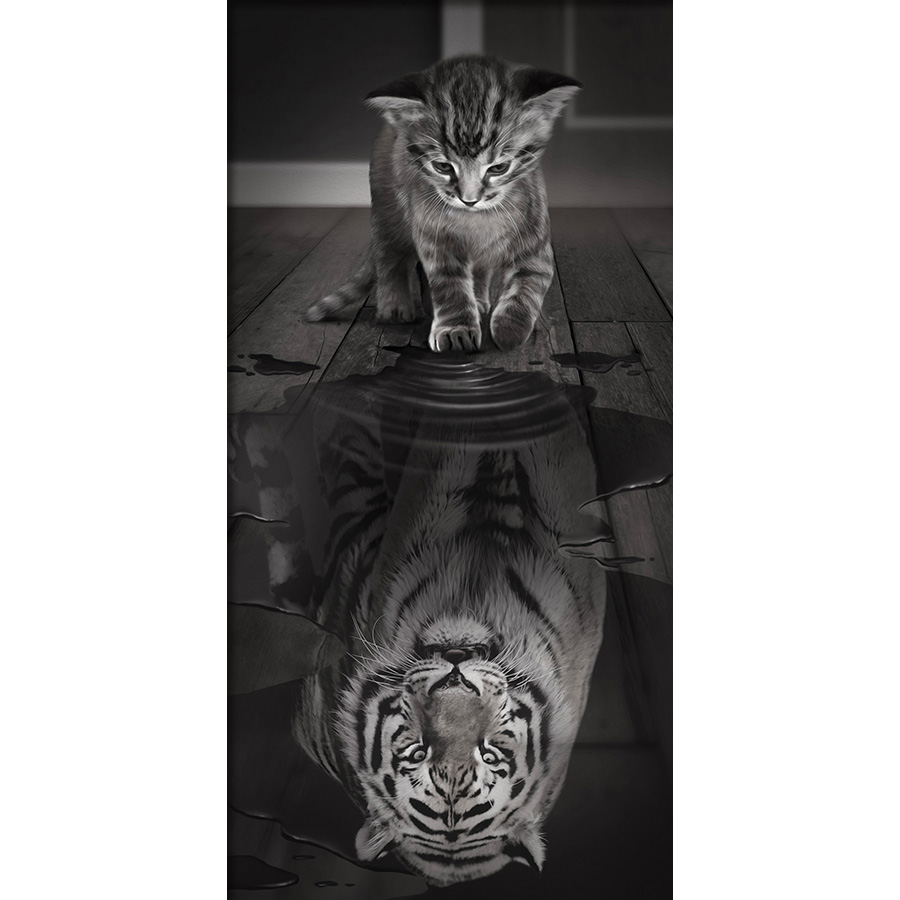 Kit De Broderie Diamant Reflet Du Tigre Diamond Painting Kit De Broderie Diamant Reflet Du Tigre Diamond Painting