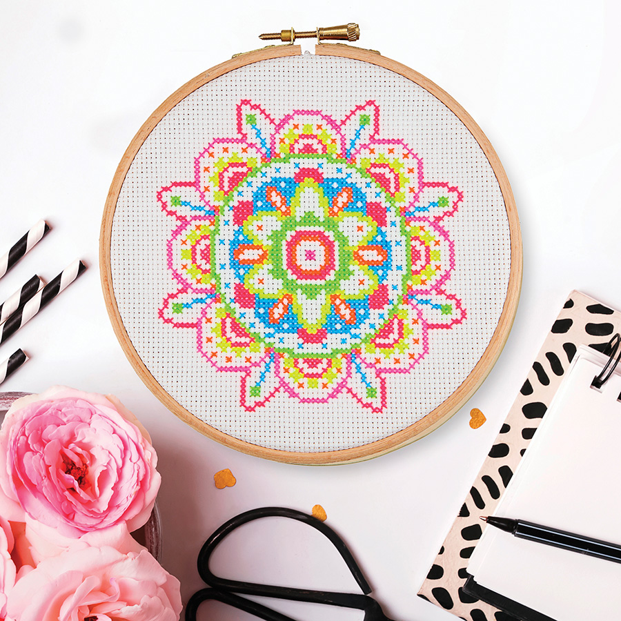 YEESAM ART Kit De Broderie Au Point De Croix Estampillé Pour Adultes Et Enfants, Motif Arbre De