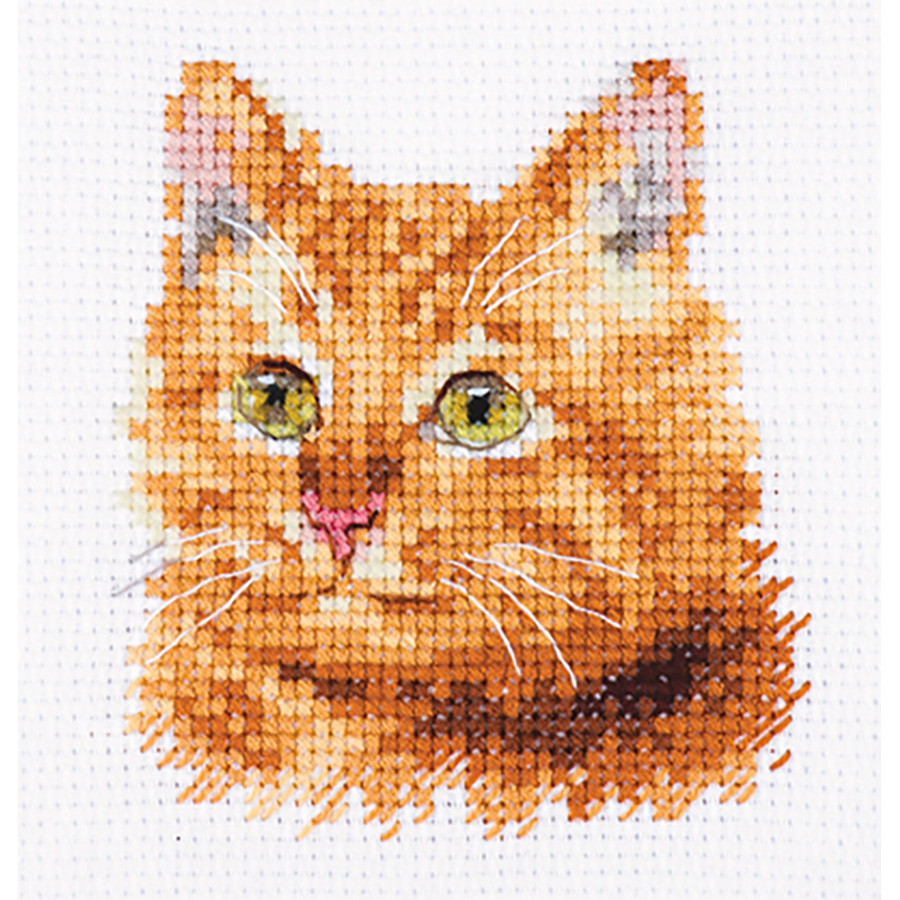 Kit Point De Croix Chat Roux Alisa