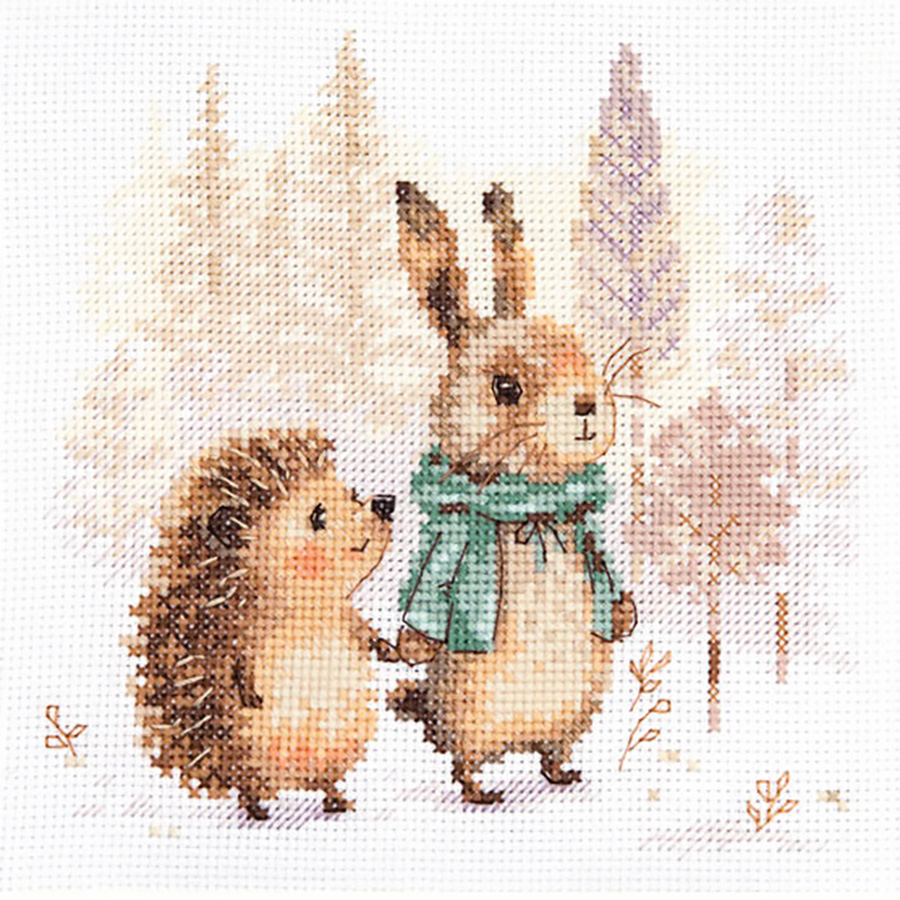 Kit Point De Croix Lapin 11CT - Canevas Broderie 30x40cm Pour Adultes Débutants Et Confirmés
