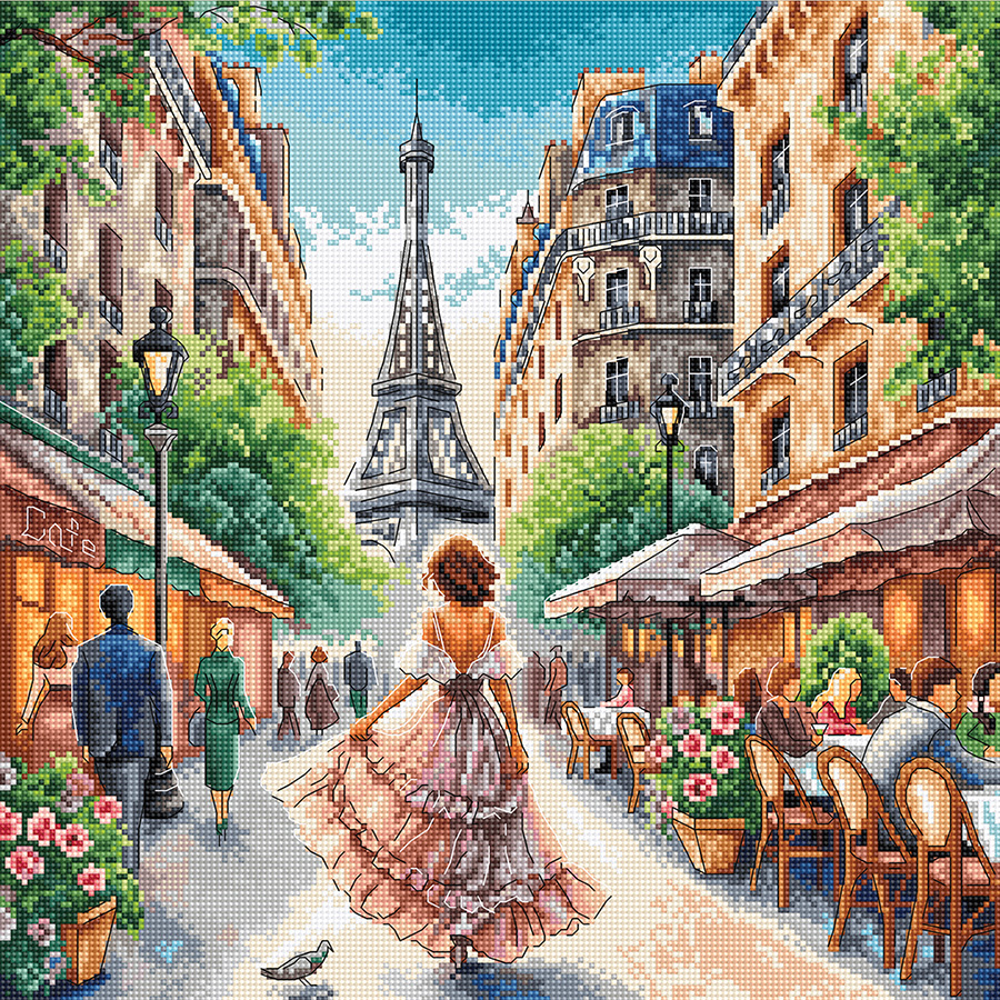 Cukol Canevas Broderie Point De Croix Kit Complet Adulte Debutant, Kit Broderie Compté Imprimé Enfant Anglaise, Easy Set Loisirs CréAtifs