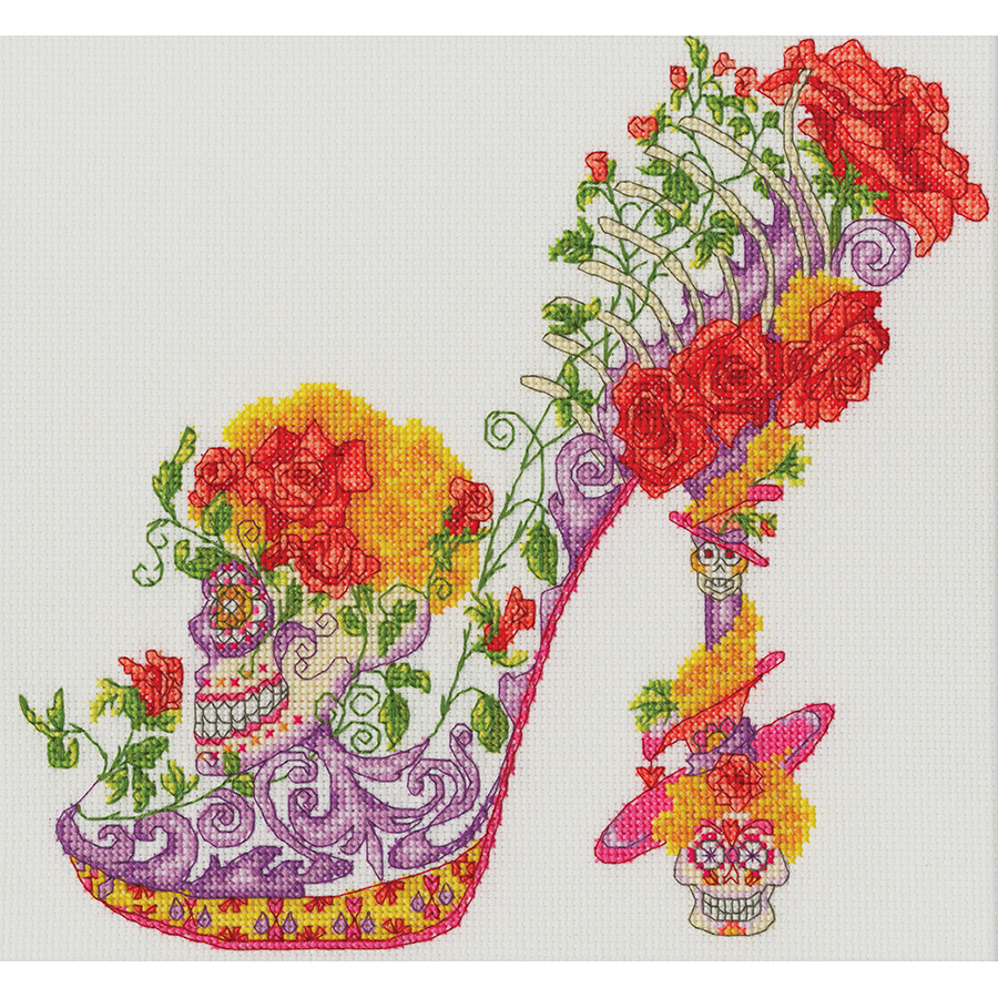 Permin Kit de point de croix Blumen ii, modèle à compter, 34x60cm, 90
