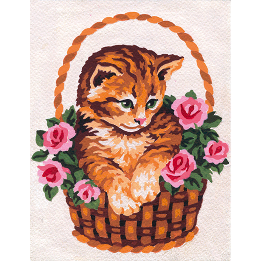 Tapisserie Velours Vintage Chats Et Chatons, P&C Ramallah Trading Co NY, Fabriquée En Italie