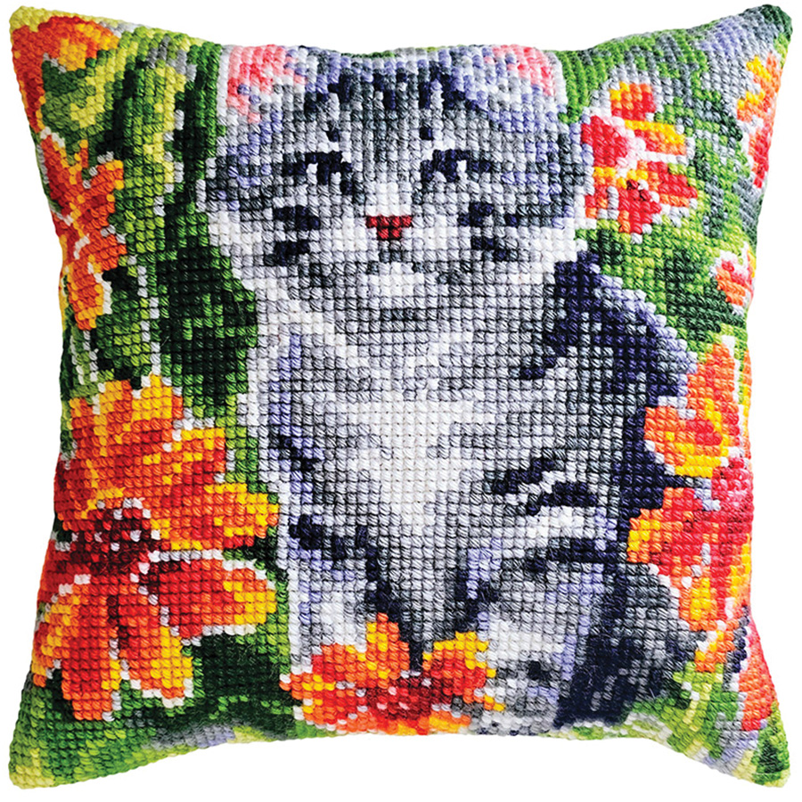 Housse De Coussin Au Petit Point – Canevas Brodé Kingfishers (Martin-pêcheur), 2022