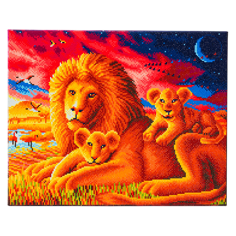 Kit De Peinture Diamant 5D À Faire Soi-Même, Motif Lion