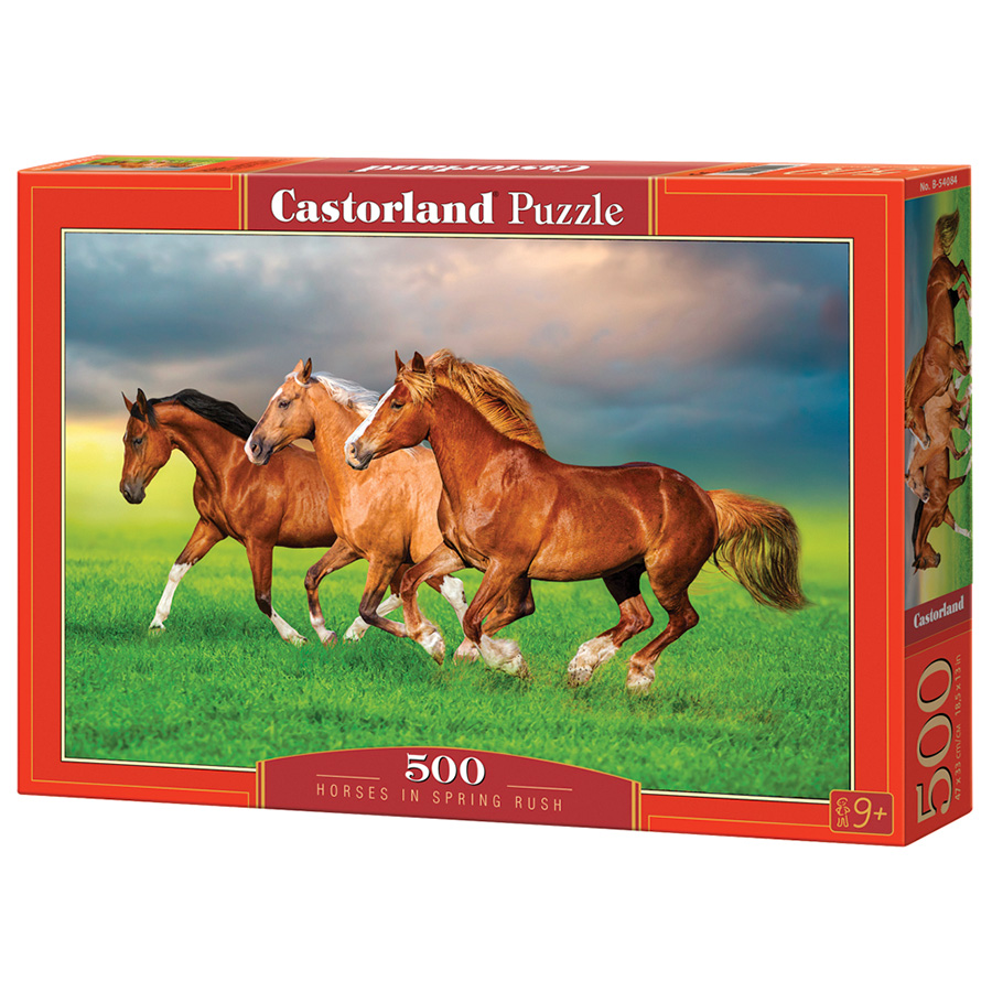 Clementoni - Puzzle pour Adultes 500 Pièces, HQC Wild Red Stallion Compact Box, Fabriqué en Italie, 35595 Clementoni - Puzzle pour Adultes 500 Pièces, HQC Wild Red Stallion Compact Box, Fabriqué en Italie, 35595