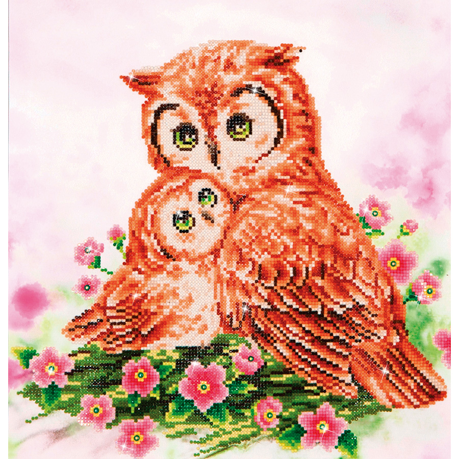 Kit De Broderie Diamant Maman Et Bebe Hibou Diamond Dotz Kit De Broderie Diamant Maman Et Bebe Hibou Diamond Dotz