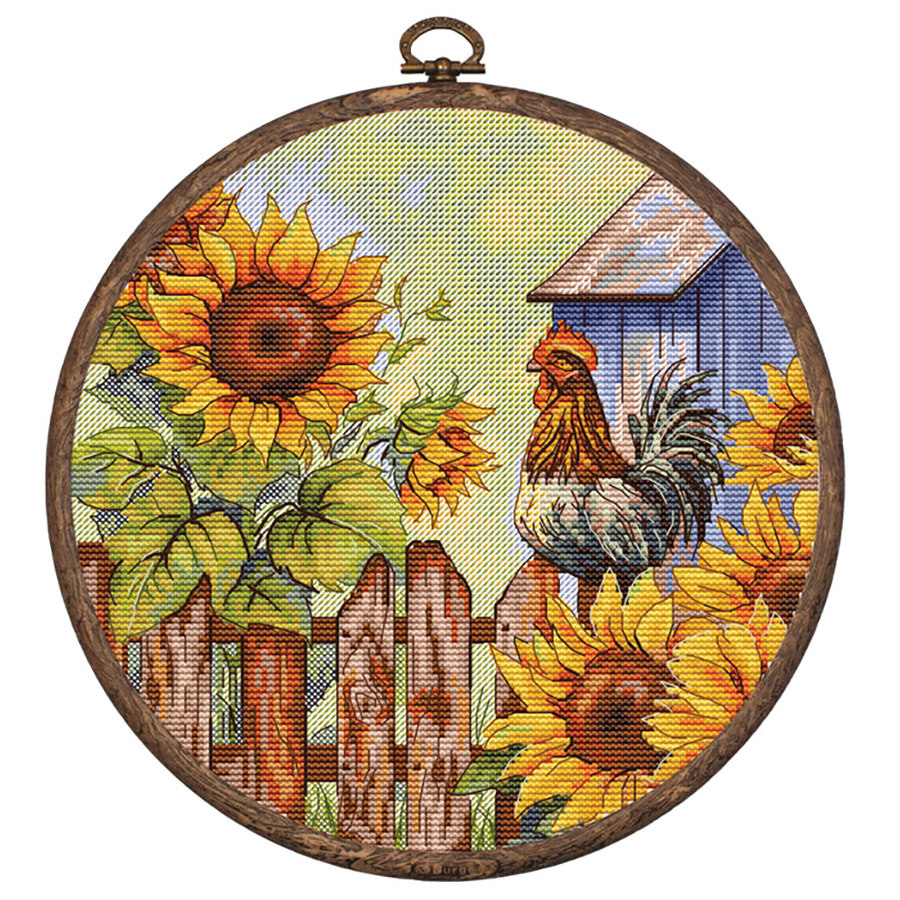 Kit broderie imprimée Princesse le coq au bol à broder