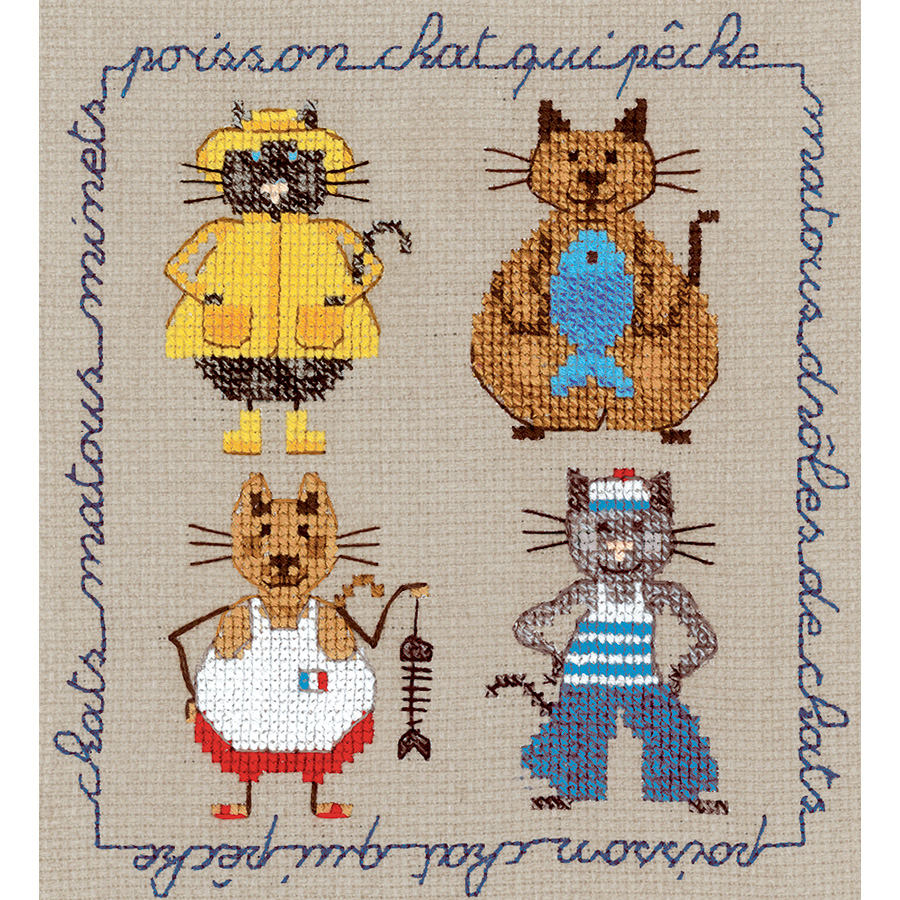 Le Bonheur Des Dames Point De Croix Kit point de croix - Chats marins - Le Bonheur des Dames