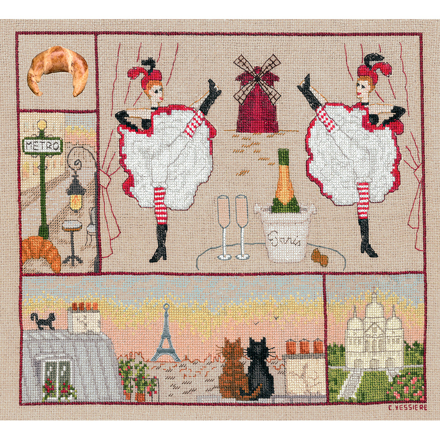 Le Bonheur Des Dames Point De Croix Kit point de croix - Paris bonheur - Le Bonheur des Dames