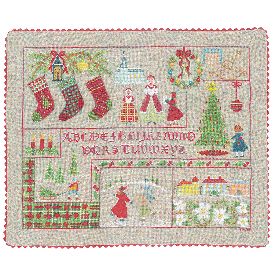 Le Bonheur Des Dames Point De Croix Kit de coussin point croix - Noël victorien - Le Bonheur des Dames