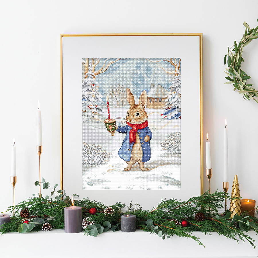 Broderie Crewel Fait Main – Pertriche Dans Un Poirier – Thème 12 Jours De Noël – Pièce Unique