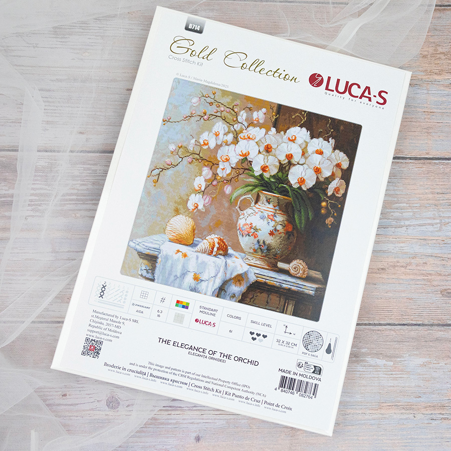 DIMENSIONS Du Kit Au Point De Croix Compté, Orchidées Orientales, 35176