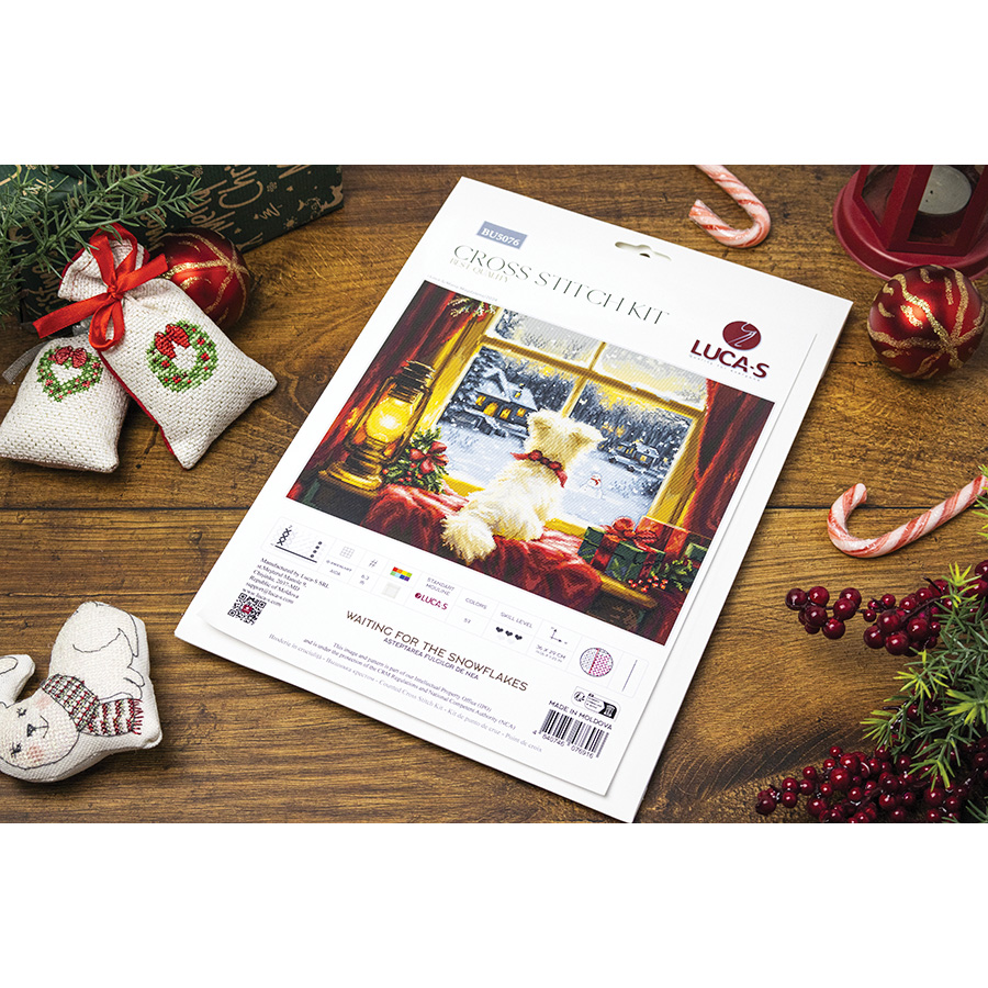 Kit Coussin à Broder Au Point Compté Le Coq Blanc - Luca-S