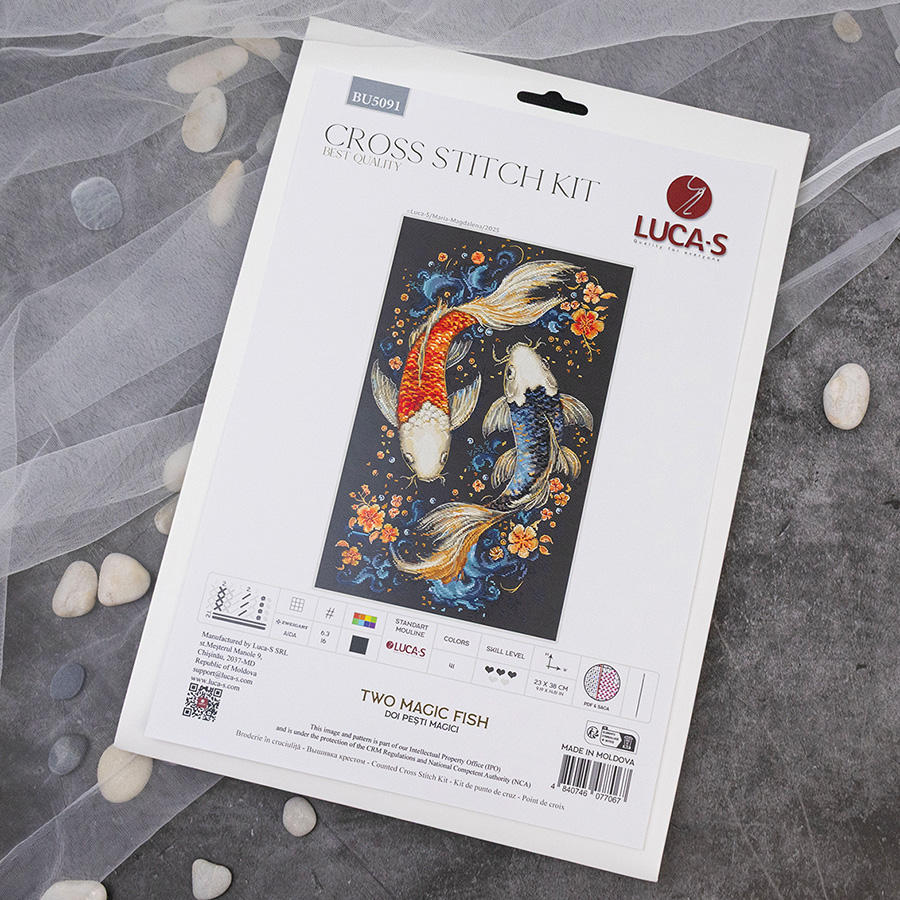 Kit Point De Croix “Le Parfum Des Anémones” – Luca-S, 20x30cm, Motif Compté