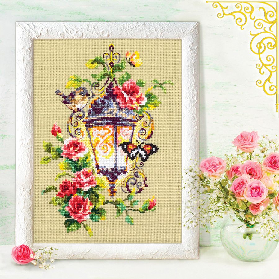 Kit Broderie Point De Croix "Bonbons De Noël" - Zweigart Aida 14, Fil DMC, 18x28 Cm