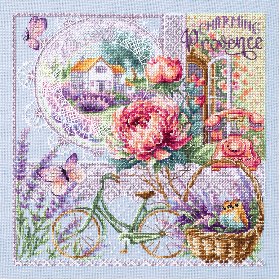 Kit Point De Croix Magic Needle Zweigart - Modèle 'Guirlande De Baies D'Oiseau' - Tissu Aida 14ct - Neuf