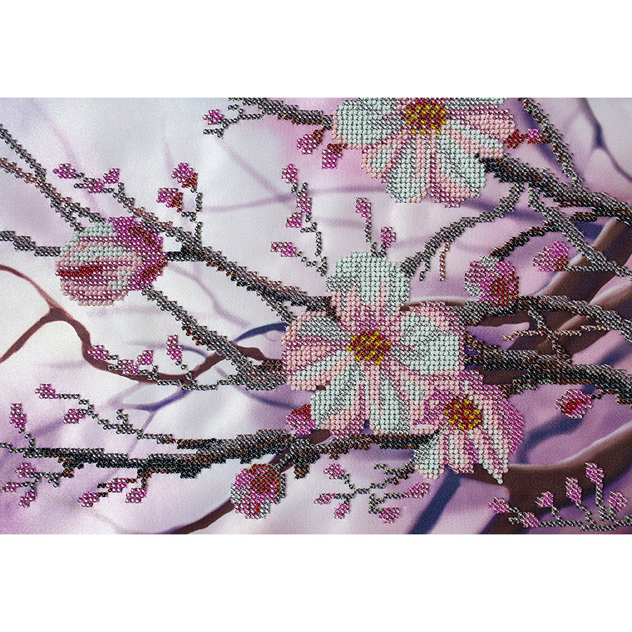 Kit de broderie avec perles - Fleurs de pommier - Nova Sloboda