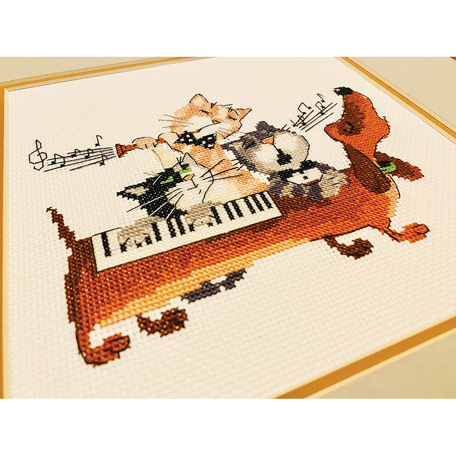 Kit De Broderie Au Point De Croix Teckel - Riolis R906 - Multicolore, Tout Inclus Pour Débutants Et Confirmés