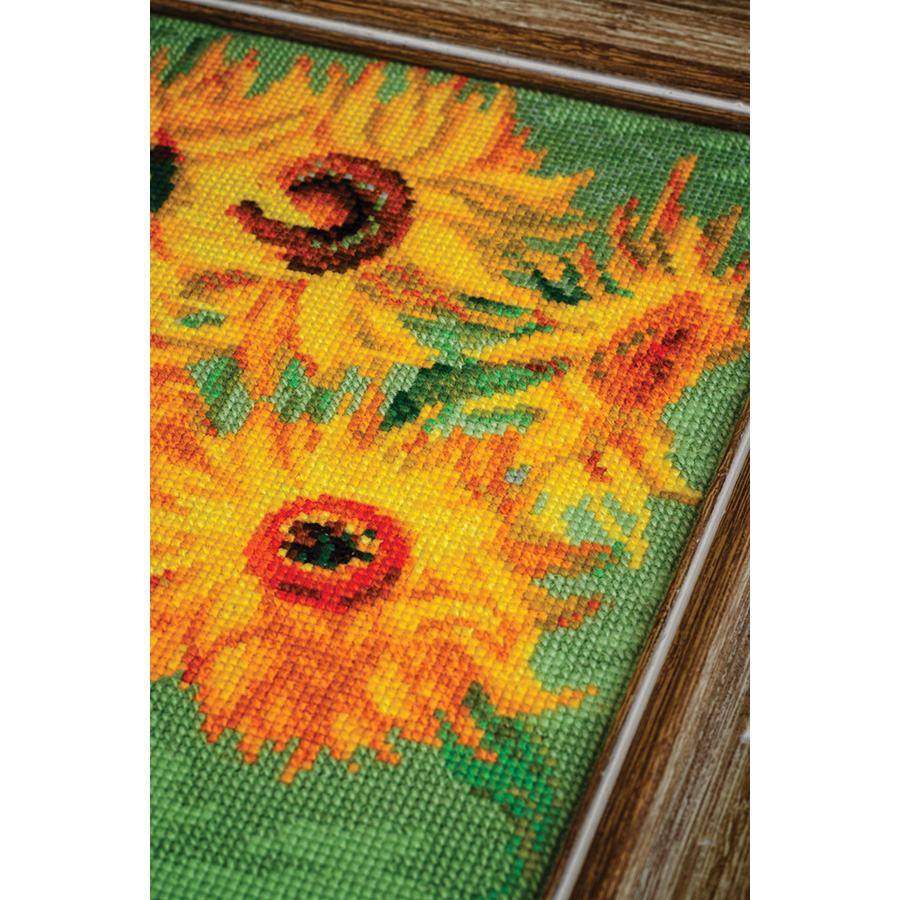 Kit Broderie Point De Croix 14 Ct Pré-imprimé La Nuit Étoilée De Van Gogh - Idéal Débutants Adultes, Toile Et Fils Inclus
